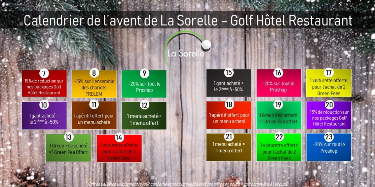 Calendrier de l’avent de La Sorelle !!