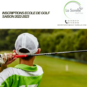 Les inscriptions pour l&rsquo;école de golf sont ouvertes !