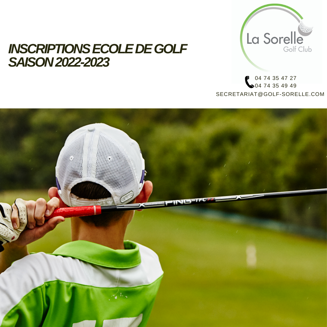 Les inscriptions pour l’école de golf sont ouvertes !