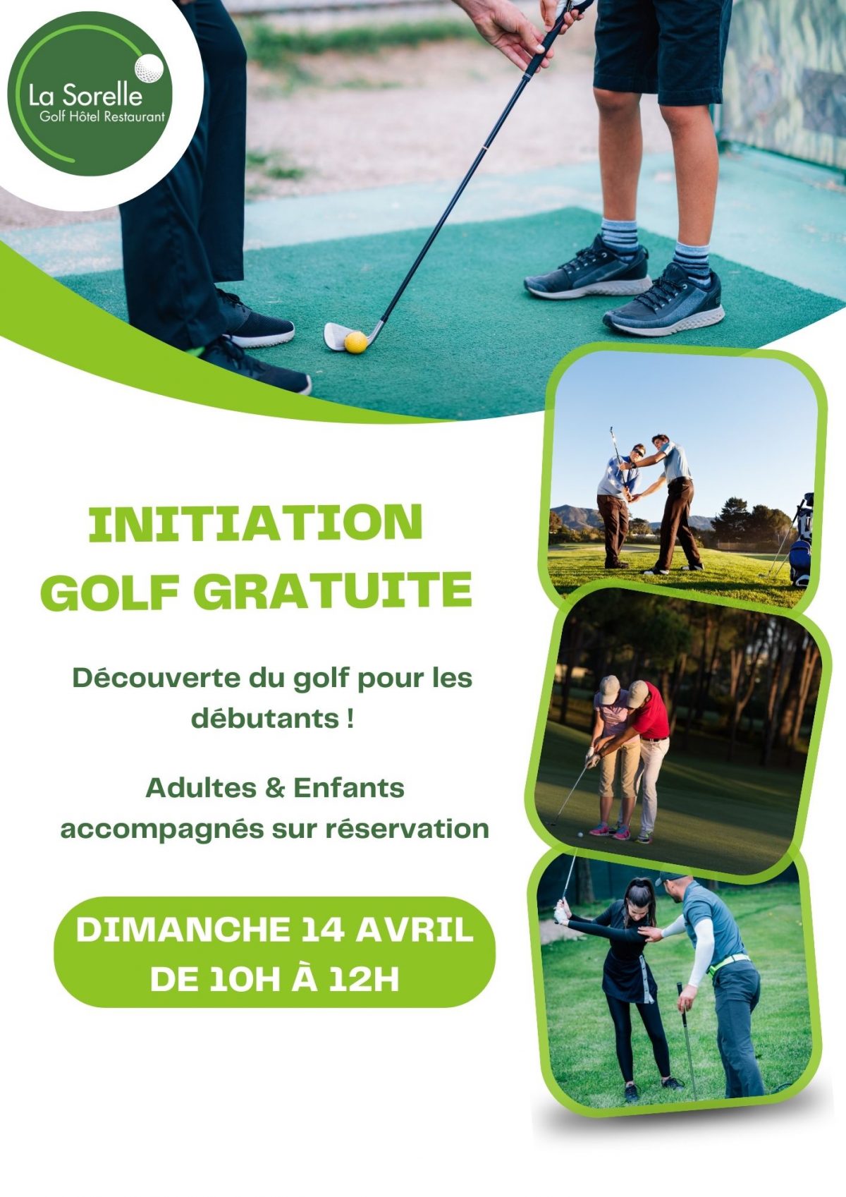 Initiations golf Avril 2024